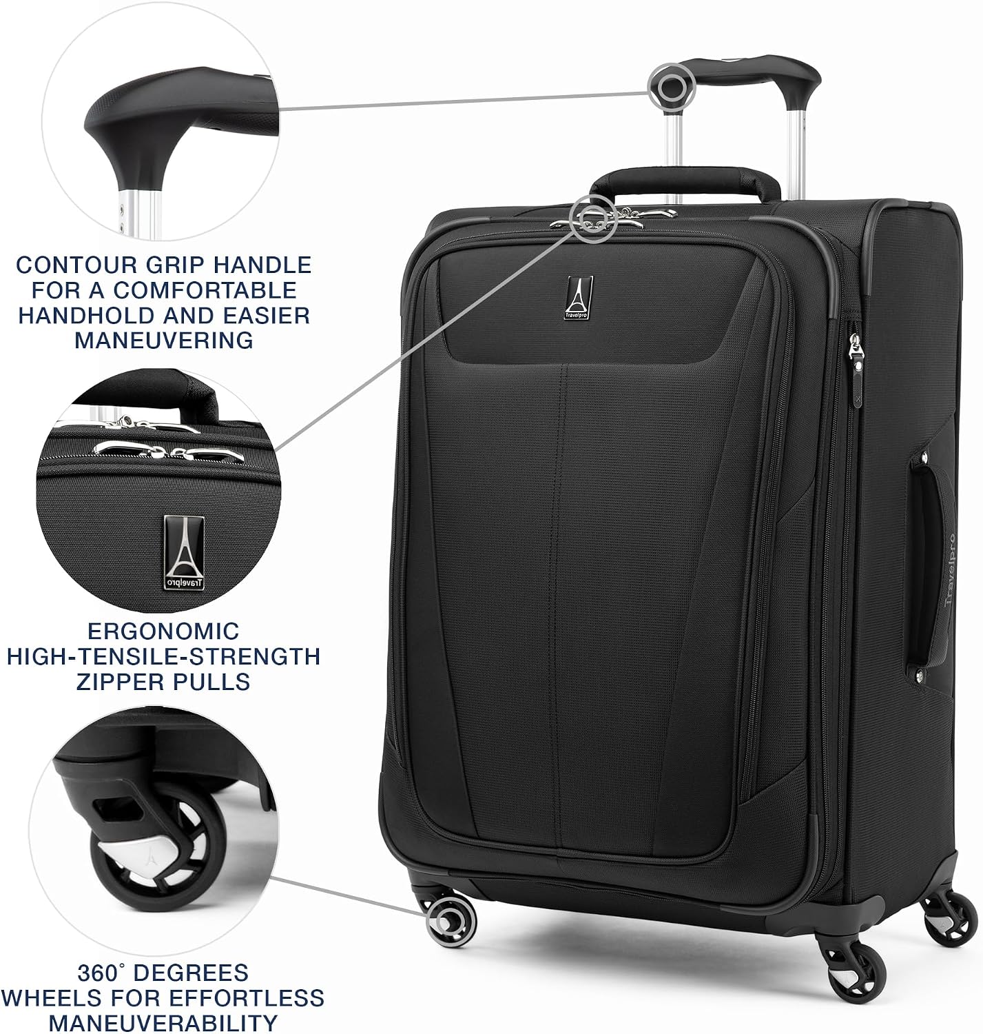 Travelpro Maxlite 5 Softside Expandable Luggage with 4 Spinner Wheels